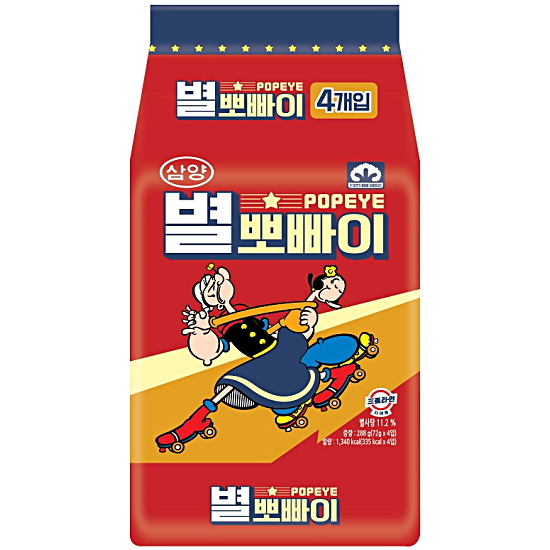 삼양식품 별뽀빠이 4개입 288g (2개)