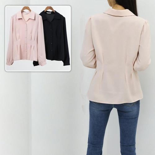 시드마켓   허리핀턱단추블라우스 21D218R 빅사이즈