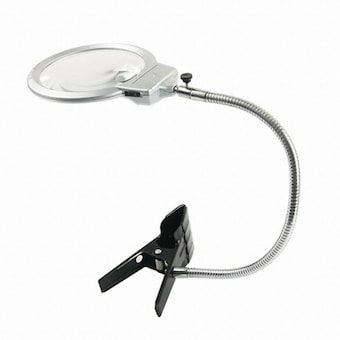 라이트컴 Coms 휴대용스탠드 자바라확대경 LED조명 돋보기집게<b>루페</b>