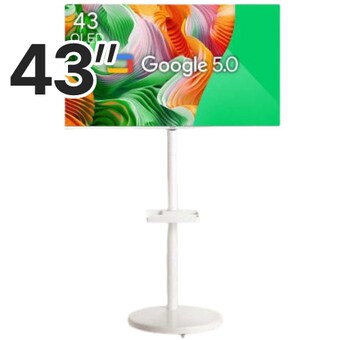 더함 치크 리얼 화이트 스마트 43 QLED 120HZ 돌비 AI 구글5.0 이동형 패키지