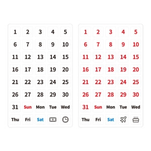 마그피아 일자고무자석 155x215x3 탈부착 달력 날짜 요일 숫자 순번 정리 보드 자석 MDRM-25_이미지