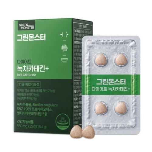 그레이스클럽 그린몬스터 녹차카테킨+ 28정