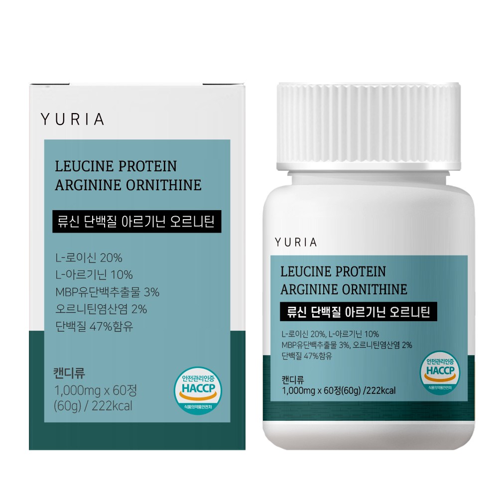 새롬바이오 류신 단백질 아르기닌 오르니틴 60정 (1개)_이미지