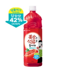 롯데칠성음료 미녀는 석류를 좋아해 1.5L (24개)_이미지