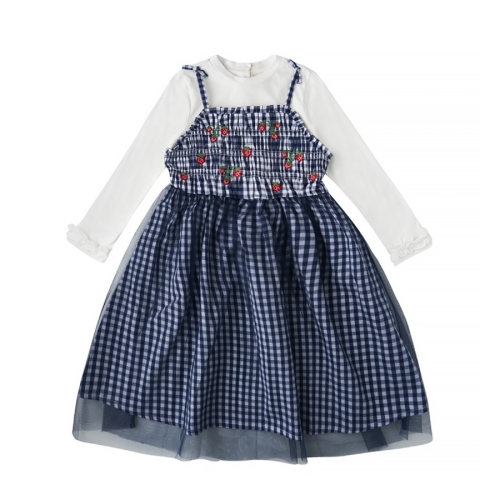 룰라비 체크 샤 스모킹 드레스76112-400_이미지