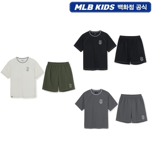 MLB키즈 스트릿 베이직 우븐 빅로고 티셔츠세트 7AS1B0463_이미지