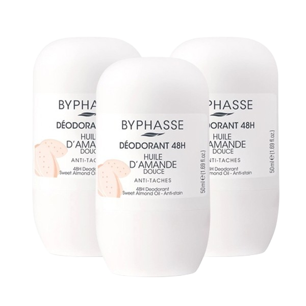 바이빠세 롤온 데오드란트 스위트 아몬드 오일 50ml (3개)_이미지