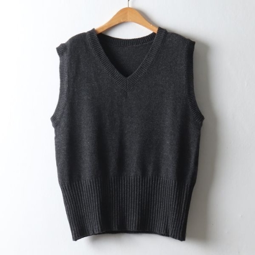 아이우먼 베이직브이넥니트조끼 EBJ528M509 빅사이즈