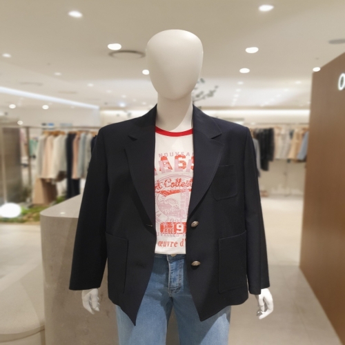 온앤온 여성 아웃포켓 테일러드 하프자켓 NJW4MJ331_이미지