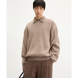 LF TNGT Contrast Ribbed Knit Vintage Brown TNSW5F113W2