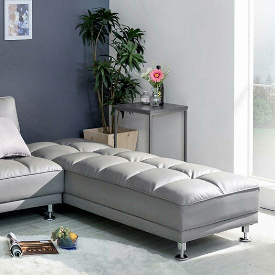 에보니아 카우치 B형 가죽 소파베드 2인용_이미지