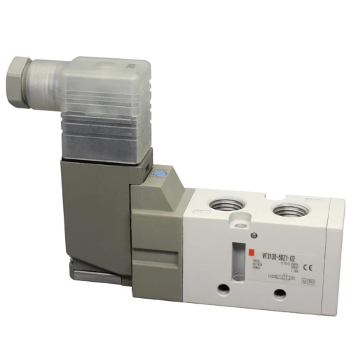 SMC 솔레노이드 밸브 VF3230 AC220V DC24V 2위치 5방향 이중 전기 제어 방향 밸브