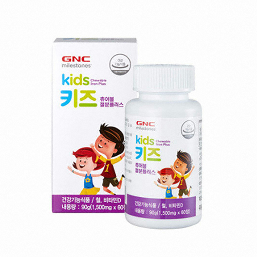 GNC 키즈 츄어블 철분플러스 60정 (2개)_이미지