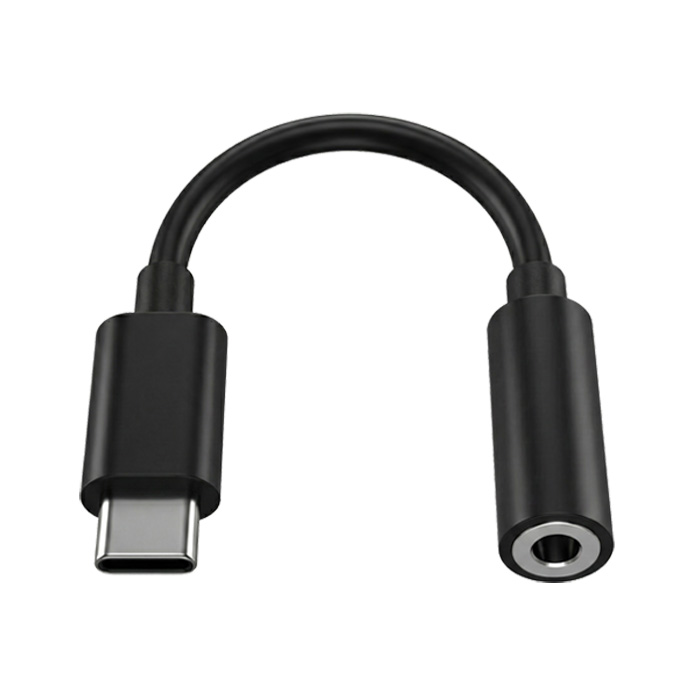 CABLEMATE Type C to 3.5mm 스테레오 AUX 젠더 (블랙, CM4551)