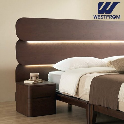 웨스트프롬 프린스 원목 평상형 LED침대 K (리버독립)_이미지