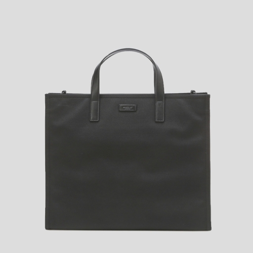 LF 헤지스 블랙 페브릭 로고라벨 크로스 겸용 토트백 HJBA5F950BK