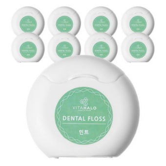 엠에스 비타할로 데일리뉴 왁스 <b>치실</b> 50m 민트향 9개