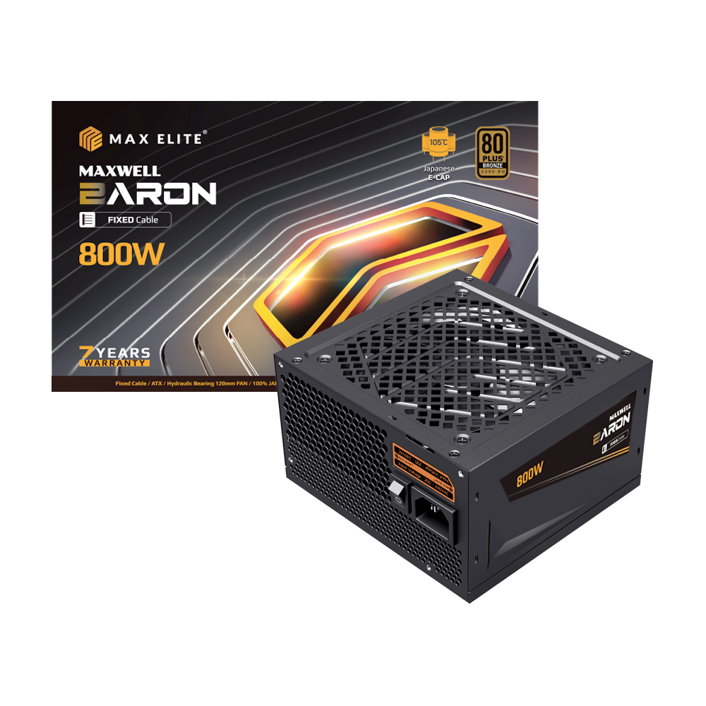 맥스엘리트 MAXWELL BARON 800W 80PLUS브론즈 플랫_이미지