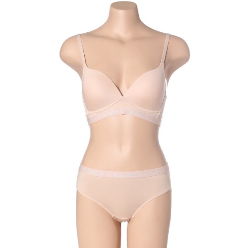 엘르 엘르이너웨어 여성 컴포트핏 노와이어 브라 팬티 세트_ECWBR771ECWBP771SK