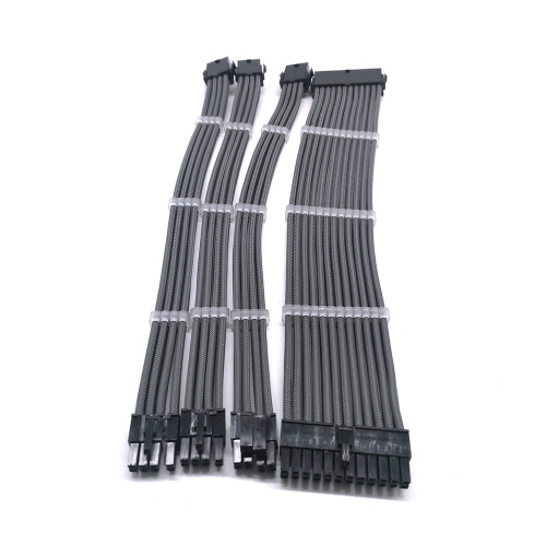 조이쿨 컴퓨터용 고급 연장 슬리빙 케이블 GRAY (JC-PCEX GRAY SET, 0.3m)_이미지