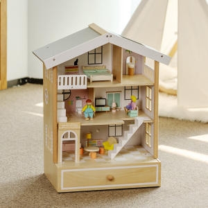 클래식월드 해피빌라인형의집 인형놀이 역할놀이 인형의집풀세트 원목완구_이미지