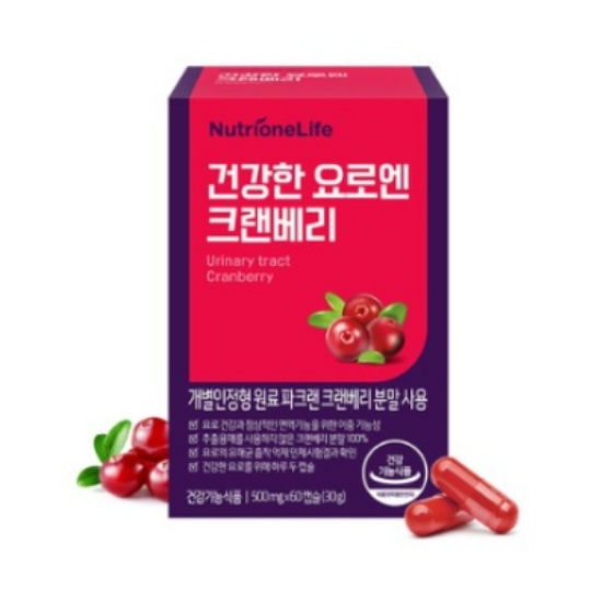 뉴트리원 뉴트리원라이프 건강한 요로엔 크랜베리 60캡슐 (1개)