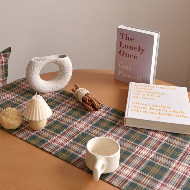 봄크 그린노엘 크리스마스 체크 테이블러너 식탁러너