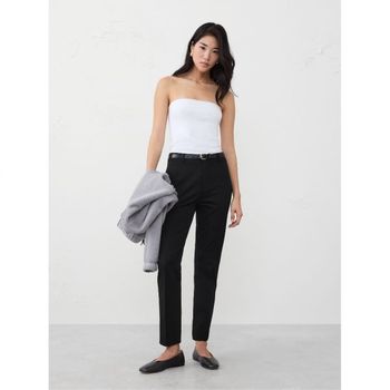 바나나리퍼블릭 우먼 슬론 슬림 하이 라이즈 앵클 팬츠 바지 블랙 11344823