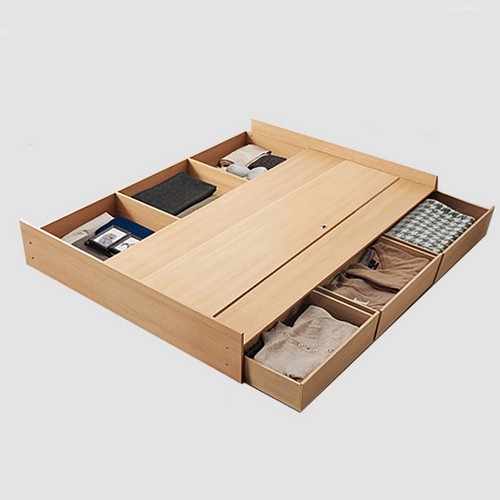 동서가구 이즈 카이 수납 LED침대 Q (매트별도)_이미지