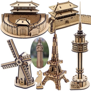 [불명] 3D나무퍼즐 III 나무입체퍼즐 조립퍼즐_이미지