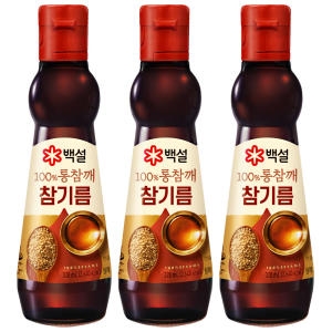 CJ제일제당 백설 100% 통참깨 참기름 320ml (3개)
