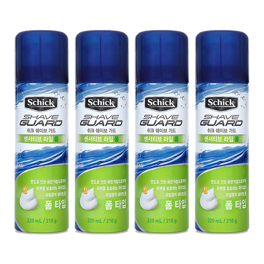 쉬크 쉐이브가드 센서티브 라임<b>폼</b> 220g
