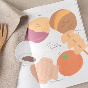 겨울 간식 모조지 6종 스티커팩