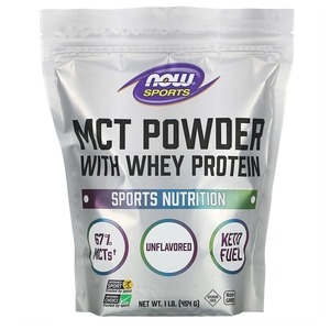 NOW  MCT Powder 웨이프로틴 단백질쉐이크 무맛 454g