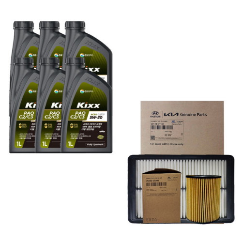 GS칼텍스 킥스 파오 C2/C3 5W30 6L + 순정필터 현대 팰리세이드 LX2 디젤_이미지