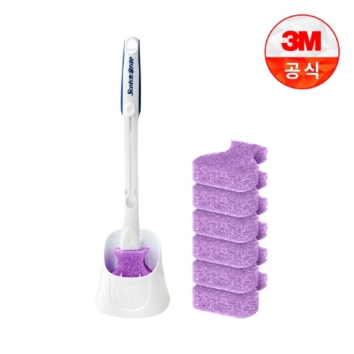 크린스틱 베이킹소다 변기청소 핸들+캐디+리필7입