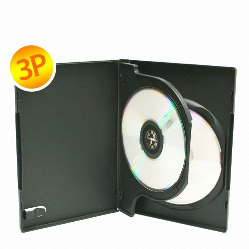 월드케미칼 헐리웃 미디어보관함 CD/DVD 케이스 3P 그레이 100장_이미지