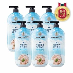 LG생활건강 오가니스트 히말라야 핑크솔트 바디워시 포레스트 민트 900ml (6개)_이미지