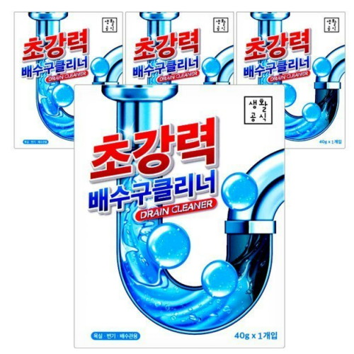 생활공식 ㅤ초강력 배수구클리너 40g 4개입 (6개)_이미지