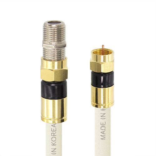 탑라인에이치디 솔탑 골드 고급형 RF 안테나 화이트 연장 TV 동축 케이블 (SOLTOP-1238, 30m)