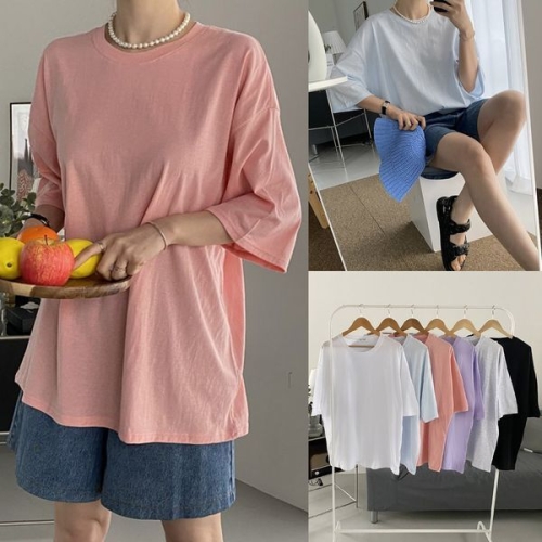 아이우먼 위쉬몰 RA 소프트무지코튼티셔츠 X461H603 빅사이즈_이미지