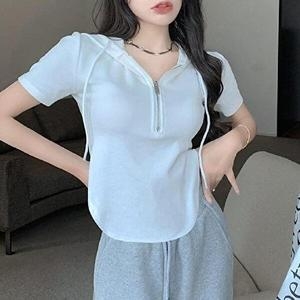 패션 VY 여자 여름 후드 티셔츠_WT31552