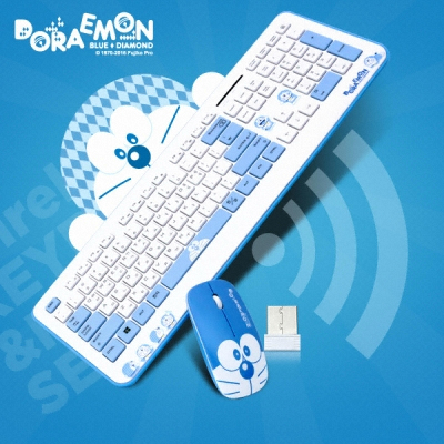 레토GMS 도라에몽 무선 키보드 마우스 세트 DKM-01WS_이미지