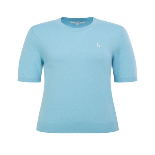 헤지스레이디스 여성 클래식 반팔 풀오버 HSSW6BC22 (T2, 블루)_이미지