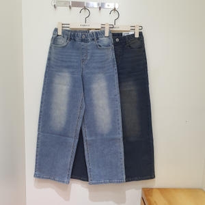 행텐 주니어 주니어 여아 풀밴딩 스트레이트 데님팬츠14530-155-602-10_이미지