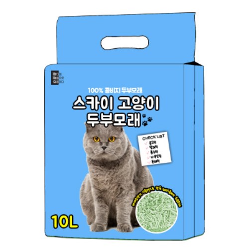  씨엔앨라이프 스카이 두부모래 녹차향 10L [5개]