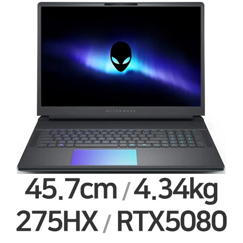 DELL 에일리언웨어 18 Area-51 DAA18250-WH02KR 64GB램