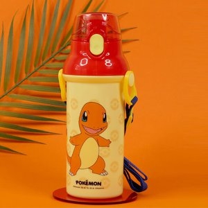 포켓몬스터 앵커 원터치 어깨끈 물통 480ml 파이리
