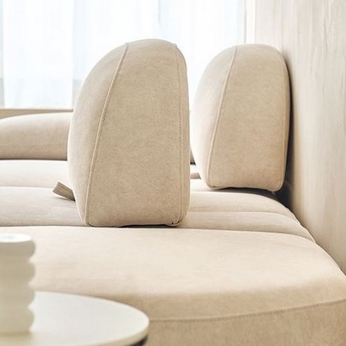 휴도 하현의 동백 스윙 반달 모듈 조야 패브릭 소파 3인용 (스툴별도)_이미지