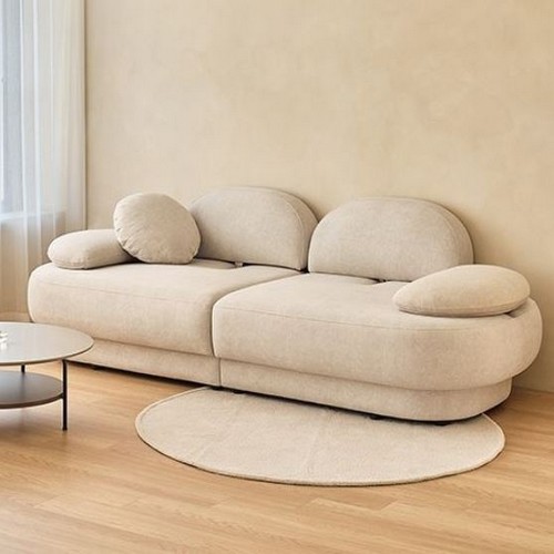 휴도 하현의 동백 스윙 반달 모듈 조야 패브릭 소파 3인용 (스툴별도)_이미지